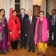 With India\'s Union Minister of External Affairs Preneet Kaur, the Ambassador of India in Warsaw & the Survivors - Mr Roman Gutowski & Mr Wieslaw Stypula.